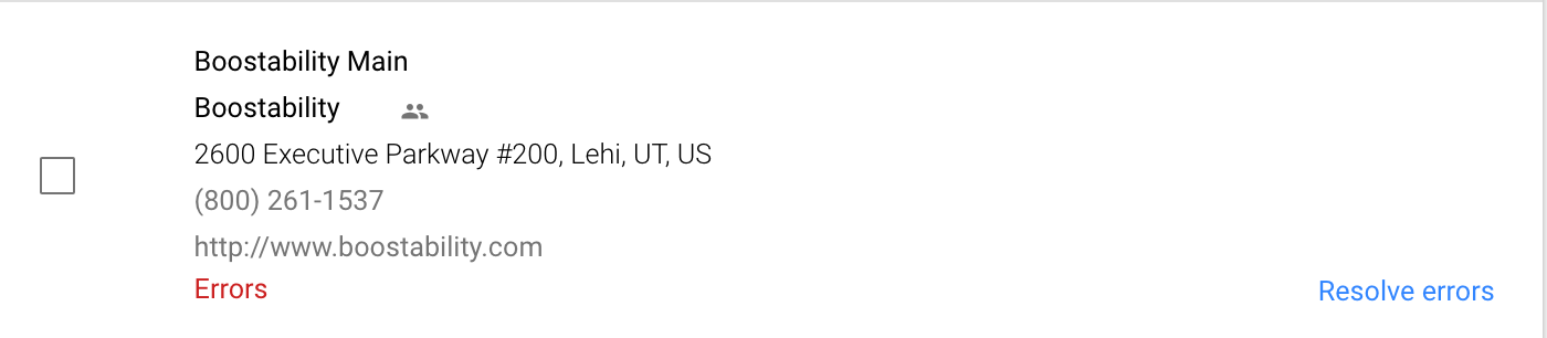 Google My Business Location Errors