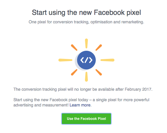 Facebook Pixel Page