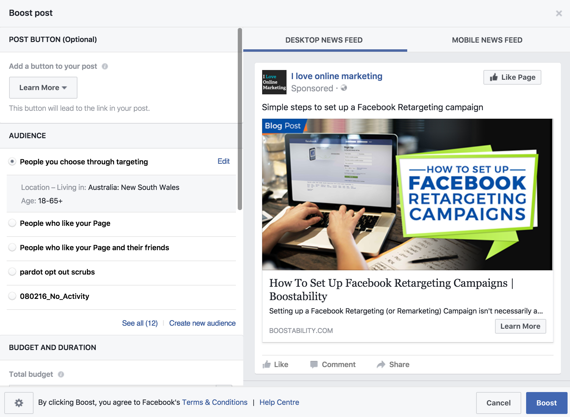 Social PPC How To Boost A Facebook Post Blog