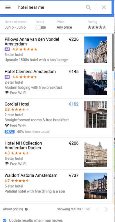 hotels near me search