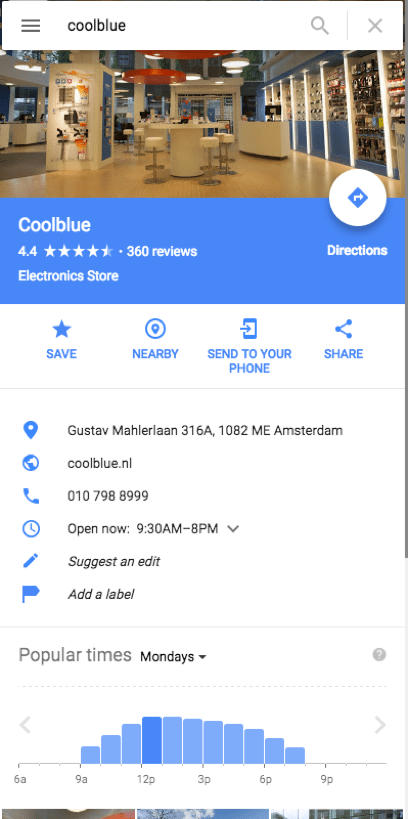 coolblue local card