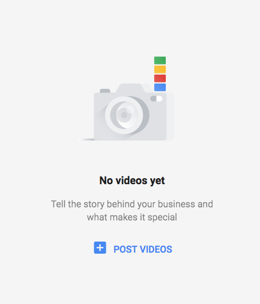google my business video tab