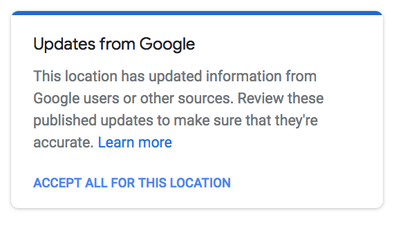 updates from Google screenshot