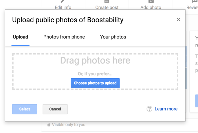 Upload public Photos