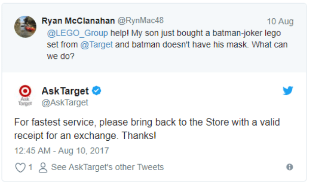 target tweet customer service