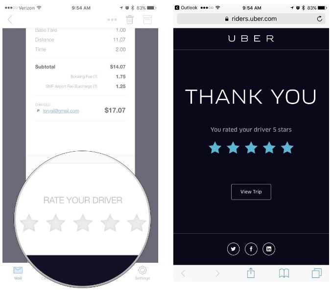 uber rating system