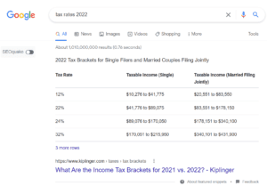 google screenshot table example