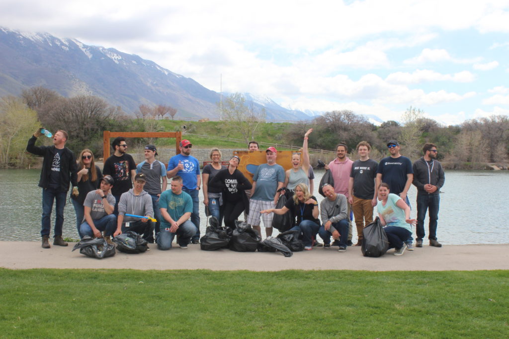 Earth Day cleanup on Murdock Canal Trail