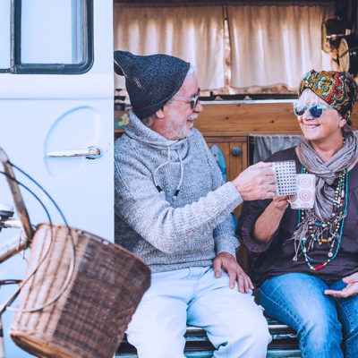 Older Couple Drinking Tea