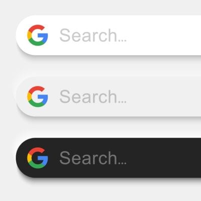 Three Google search tabs