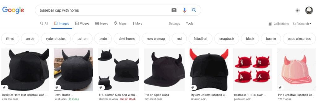 baseball caps with thorns SERP