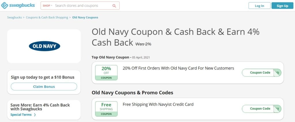 Old Navy coupon