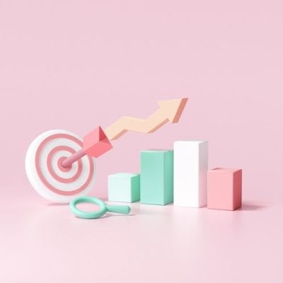 An arrow hits a bullseye making the graph go up. Ongoing SEO tasks help you hit the bullseye with your marketing goals.