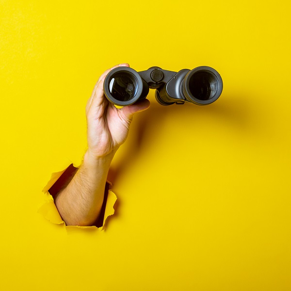 SEO Prospecting with binoculars