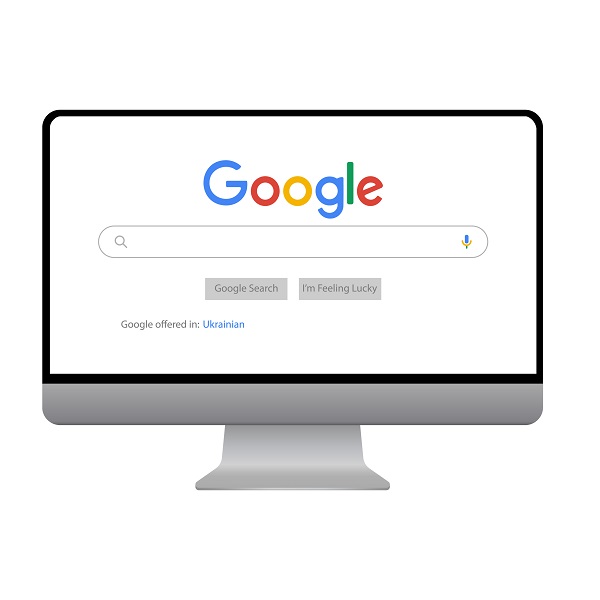 Browser window with Google search bar