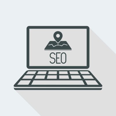 Seo map on computer laptop