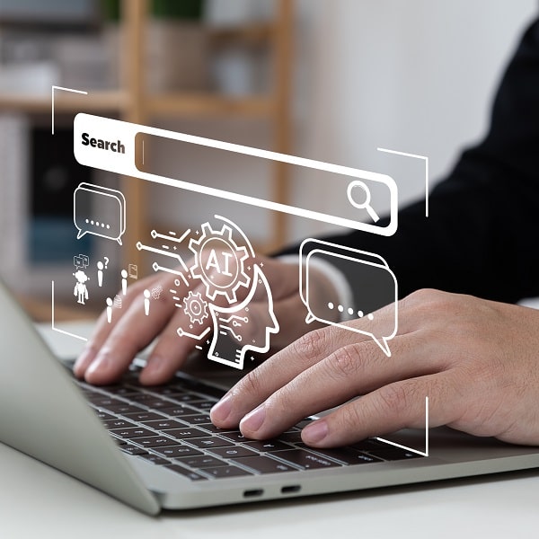ai-search-engine searching on computers