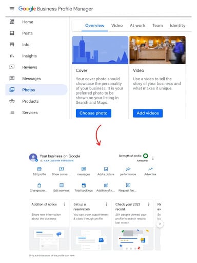 new google business profile dashboard