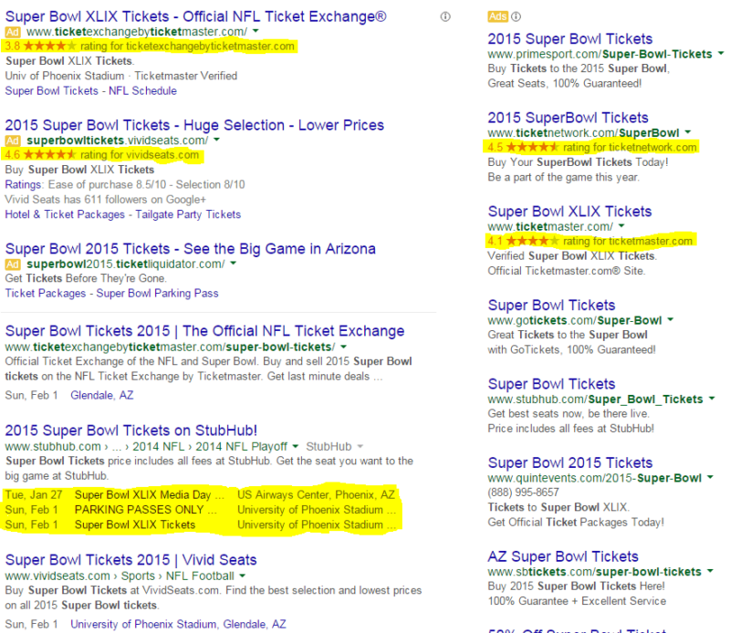 Super Bowl Tickets Search