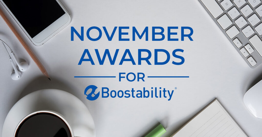 Boostability November 2018 Awards Boostability November 2018 Awards