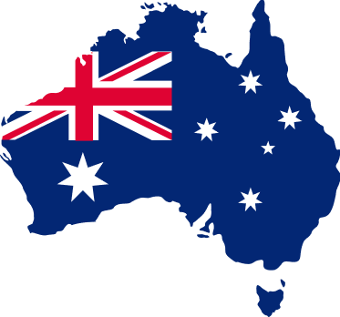 australia country map with flag