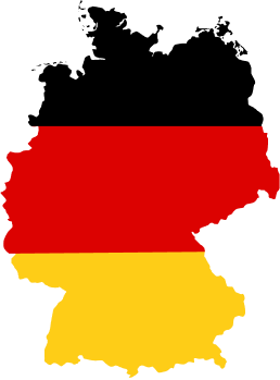 germany country map with flag
