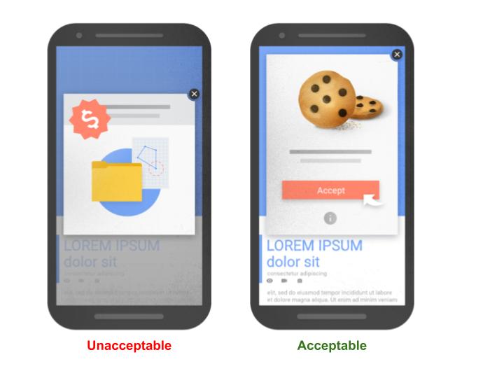 intrusive interstitial ads example