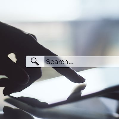 internet search bar for keywords or websites