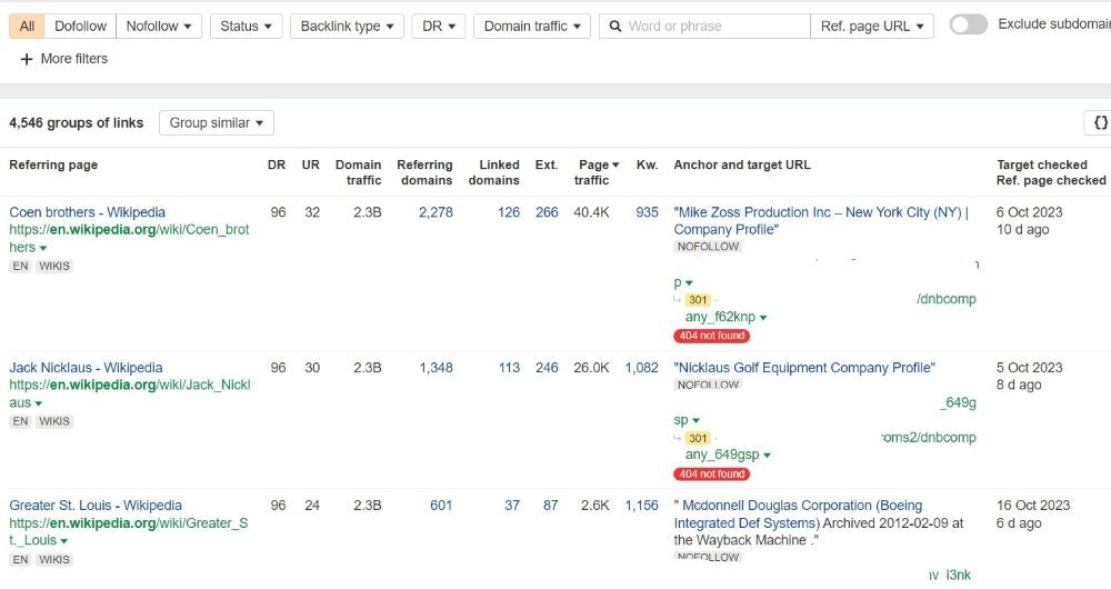 broken backlink monitoring in ahrefs