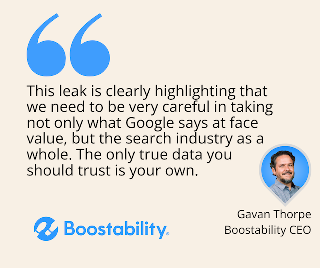 Gavan Thorpe Google Leak quote