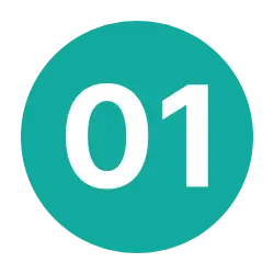 1 circle teal