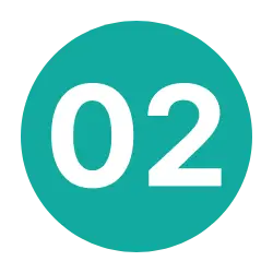 2 circle teal